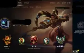 Conta LoL Platina 5 (Flex) Prata V(SOLOQ) Com 2500 RP