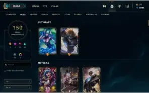 Conta d1 150 skins, Não jogo mais.