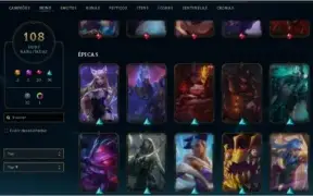 Conta LV 200 / 116 champs, 108 skins(10 lend, 2 ult)