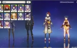 Conta com Keqing, Diluc + Lança de jade AR 32 NA server