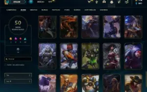 Conta bronze 4 com 115 Champs e 50 Skins (MAIS DE 200 JOGOS)