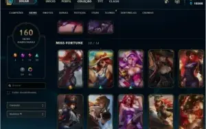 CONTA DE LOL 160 SKINS TODOS OS CHAMP.