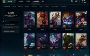 Conta lvl 294 - Ouro 2 na season 9 - 135 champs, 144 skins