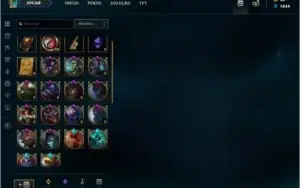 Conta lvl 294 - Ouro 2 na season 9 - 135 champs, 144 skins