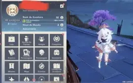 Conta Genshin Impact AR 33 4 armas lendárias