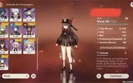 Conta Genshin Impact AR 33 4 armas lendárias