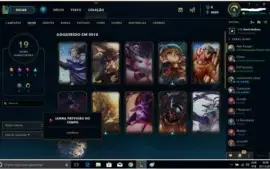 League Of Legende conta Ouro 3 54 Chapins 11 emotes14skins