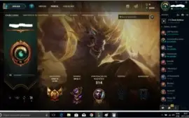 League Of Legende conta Ouro 3 54 Chapins 11 emotes14skins