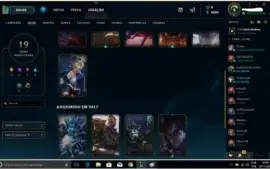 League Of Legende conta Ouro 3 54 Chapins 11 emotes14skins