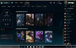 League Of Legende conta Ouro 3 54 Chapins 11 emotes14skins