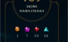 Conta lol desde 2015, 4 skins vitoriosas