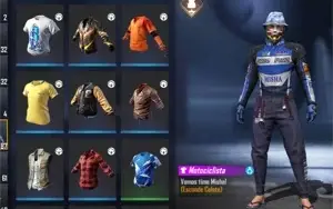 conta free fire veterano 2018 com camisa de 8 milhões no fec