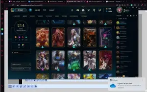 vendo conta de lol 214 skin ou troco conta vava cheia de ski