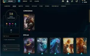 Conta prata 3 com 67 Champs e 38 skins