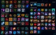 Conta no LOL, Ouro IV; muitas skins e  todos os campeões.