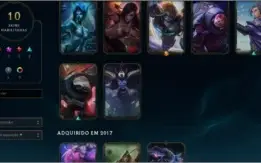 CONTA COM 45 CHAMPS E 10 SKINS