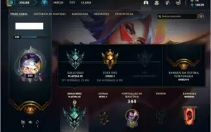 Conta platina 3 com 124 champs e 123 skins