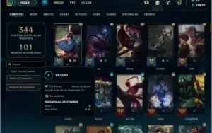 Conta platina 3 com 124 champs e 123 skins