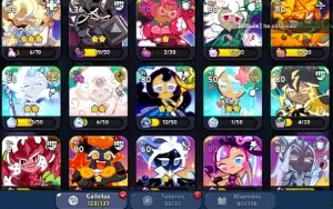 Conta de Cookierun Kingdom, com bastante recursos e biscoito