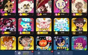 Conta de Cookierun Kingdom, com bastante recursos e biscoito