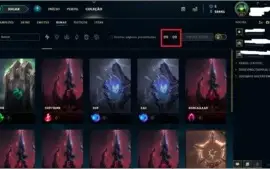 Conta League of Legends Platina S6/S7/S8