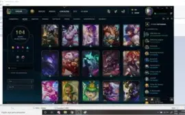 Conta com quase todos Campeões (falta apenas 11) 104 Skins