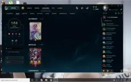 Conta com quase todos Campeões (falta apenas 11) 104 Skins
