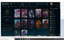 Conta com quase todos Campeões (falta apenas 11) 104 Skins