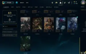 League of legends conta D4 mmr mestre ganhando 40 pdl
