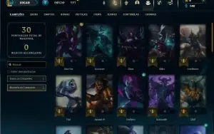 Ouro 2 com 45 Champs e 7 Skins + 5 Fragmentos de Skins