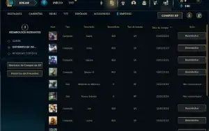 Ouro 2 com 45 Champs e 7 Skins + 5 Fragmentos de Skins