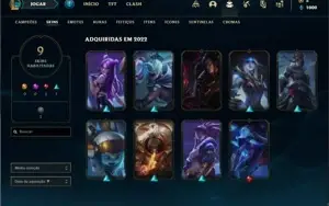 Conta Platina 2 com 36 Champs e 9 Skins + 8 Fragmentos