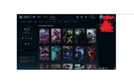 CONTA LOL-TODOS OS CAMPEÕES-PLATINA 4-MAIS DE 200 SKINS