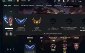 Diamante 4 com 131 Champs e 59 Skins ( MAIN MID / ADC )