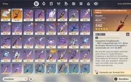 AR 55 Itto + Arma assinatura / Zhongli c1 / Hutao / Banner G