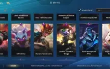 Conta de Wild Rift com 69 skins e vários passes