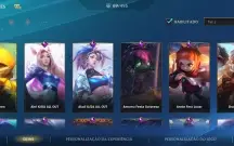 Conta de Wild Rift com 69 skins e vários passes