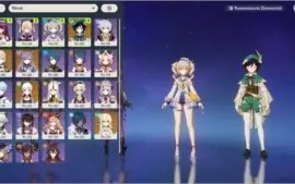 Ar55 Ayaka, Jean c1, Keqing e Venti