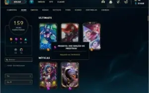 Conta ouro 4 com TODOS os champs e 159 skins (MAIN JG / MID)