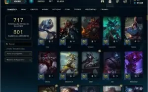 Conta ouro 4 com TODOS os champs e 159 skins (MAIN JG / MID)