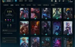 Conta ouro 4 com TODOS os champs e 159 skins (MAIN JG / MID)