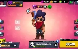 Conta brawl stars: 6666k, 23/36, Brawl Pass ativo.