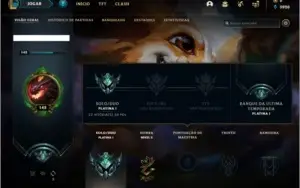 Conta platina 1 com 53 skins e 82 champs