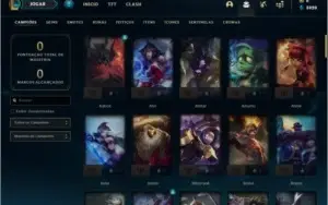 Conta platina 1 com 53 skins e 82 champs