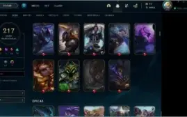 Conta de lol ouro 3 nivel 186, 217 skins