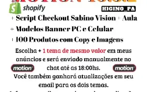 Tema Shopify Motion + Atualizações E Bônus