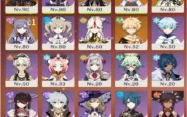 GENSHIN IMPACT AR52--5 PERSONAGNS 5-ESTRELA + TUMULO DO LOBO