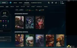 CONTA LOL GOLD 1--102 CAMPEÕES E 42 SKINS + AATROX VITORIOSO