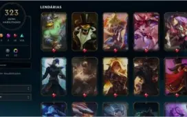 Conta League of Legends / Platina 1 / 323 Skins