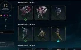 Conta League of Legends / Platina 1 / 323 Skins